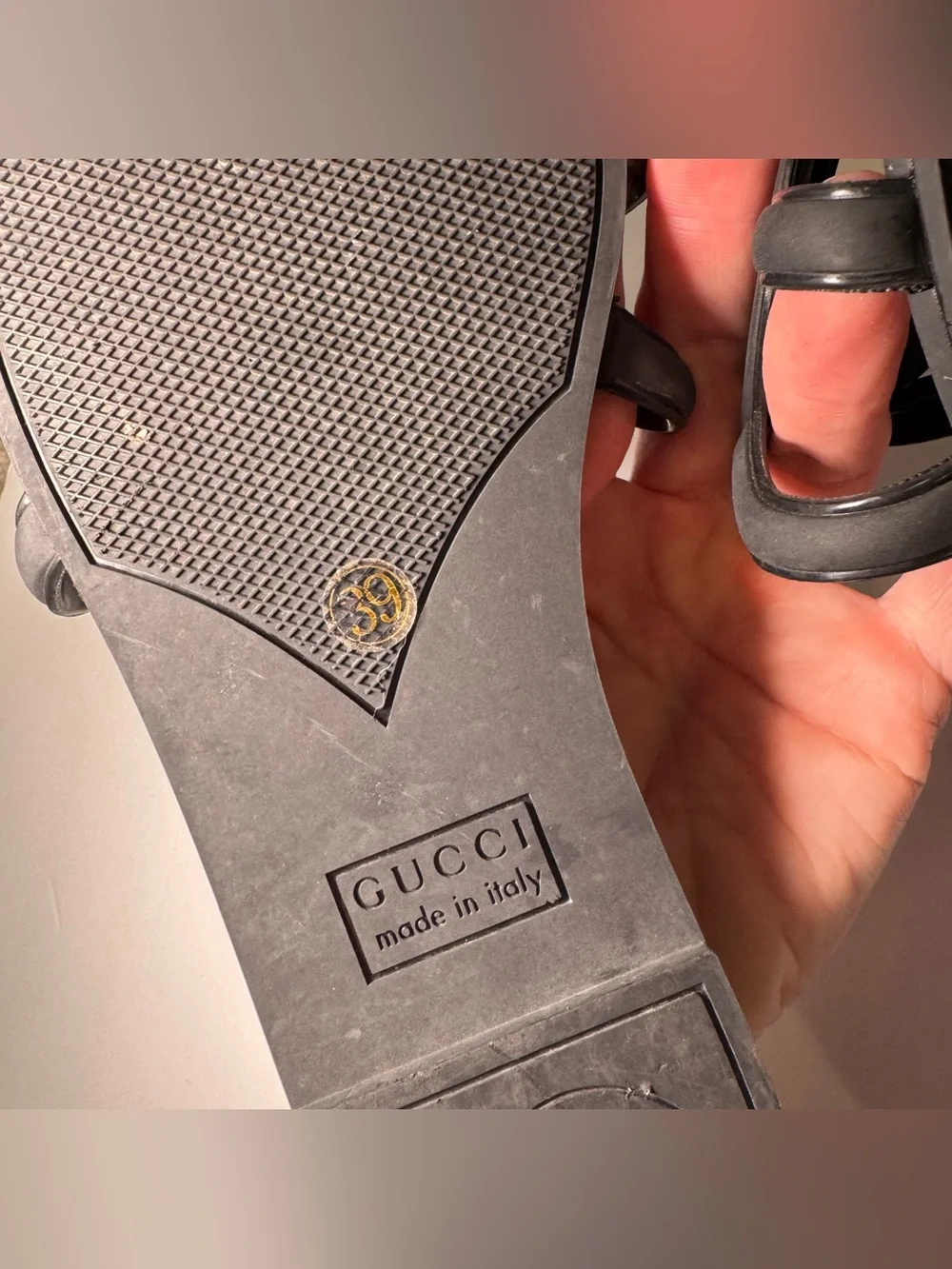 Gucci interlocking G slide sandal - 39